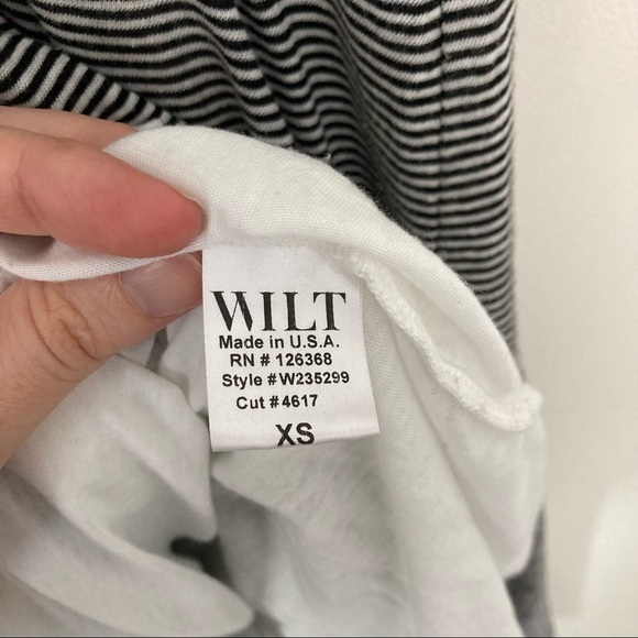 WILT Striped Asymmetric Drop Torso Tee Shirt Dress - Picture 10 of 10